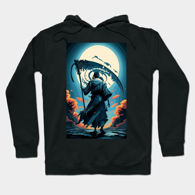 Blue grim reaper Hoodie by NegVibe